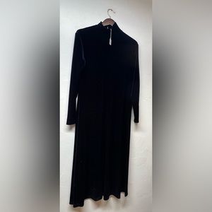 Designer Royal Blue Velvet Long Dress